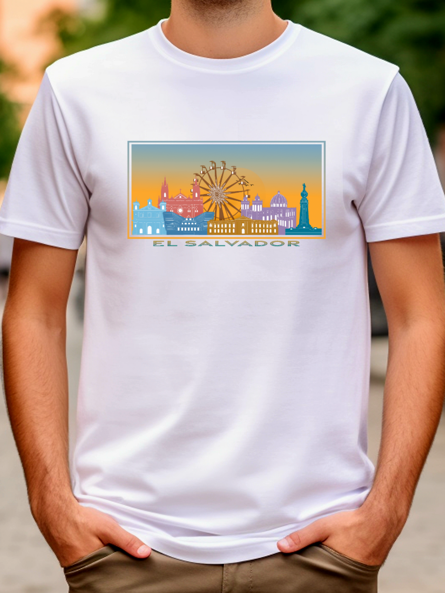 Camiseta unisex El Salvador monumentos