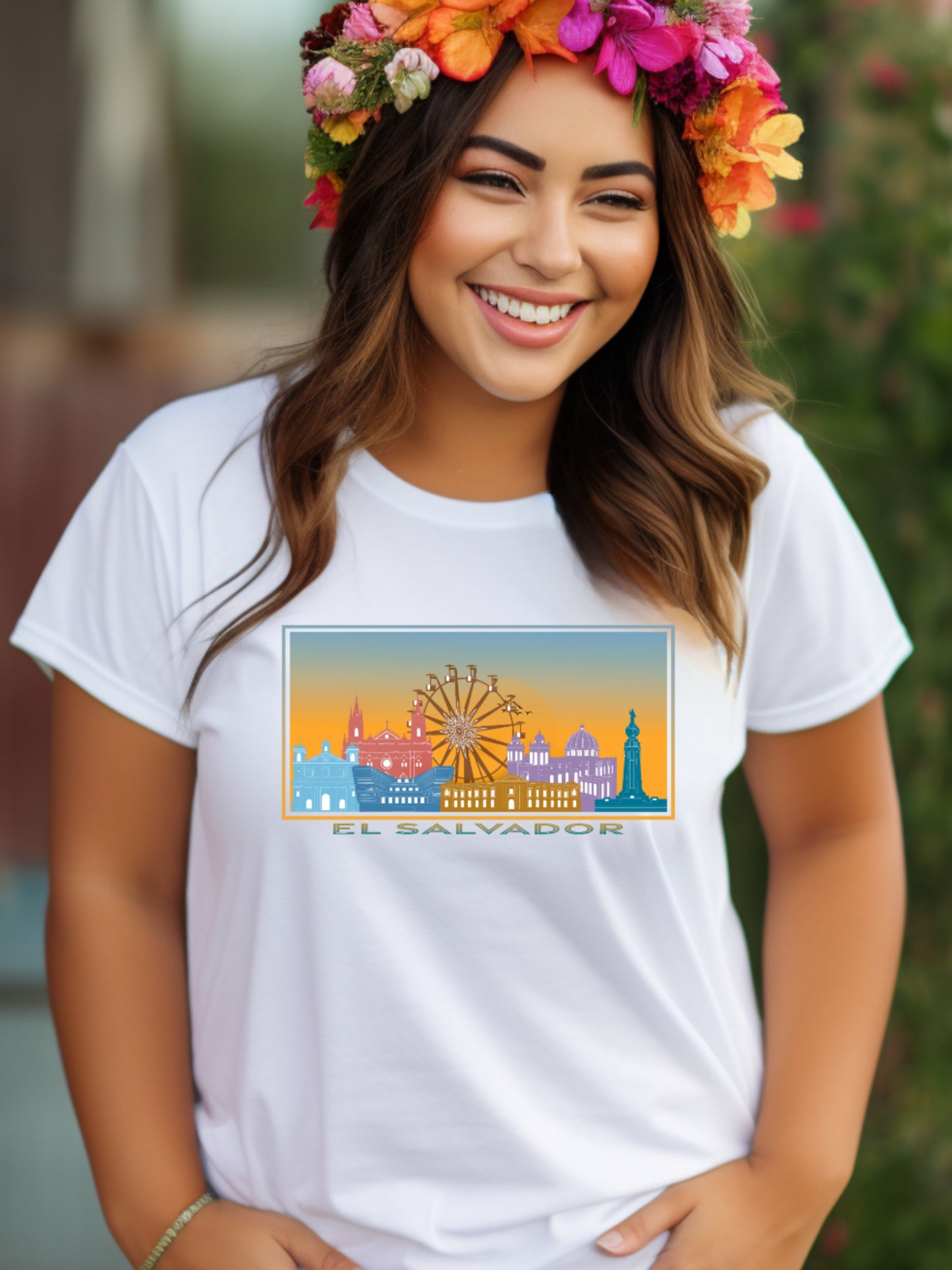 Camiseta unisex El Salvador monumentos